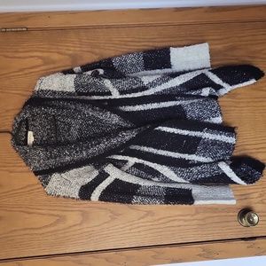 Fuzzy black and grey Cardigan